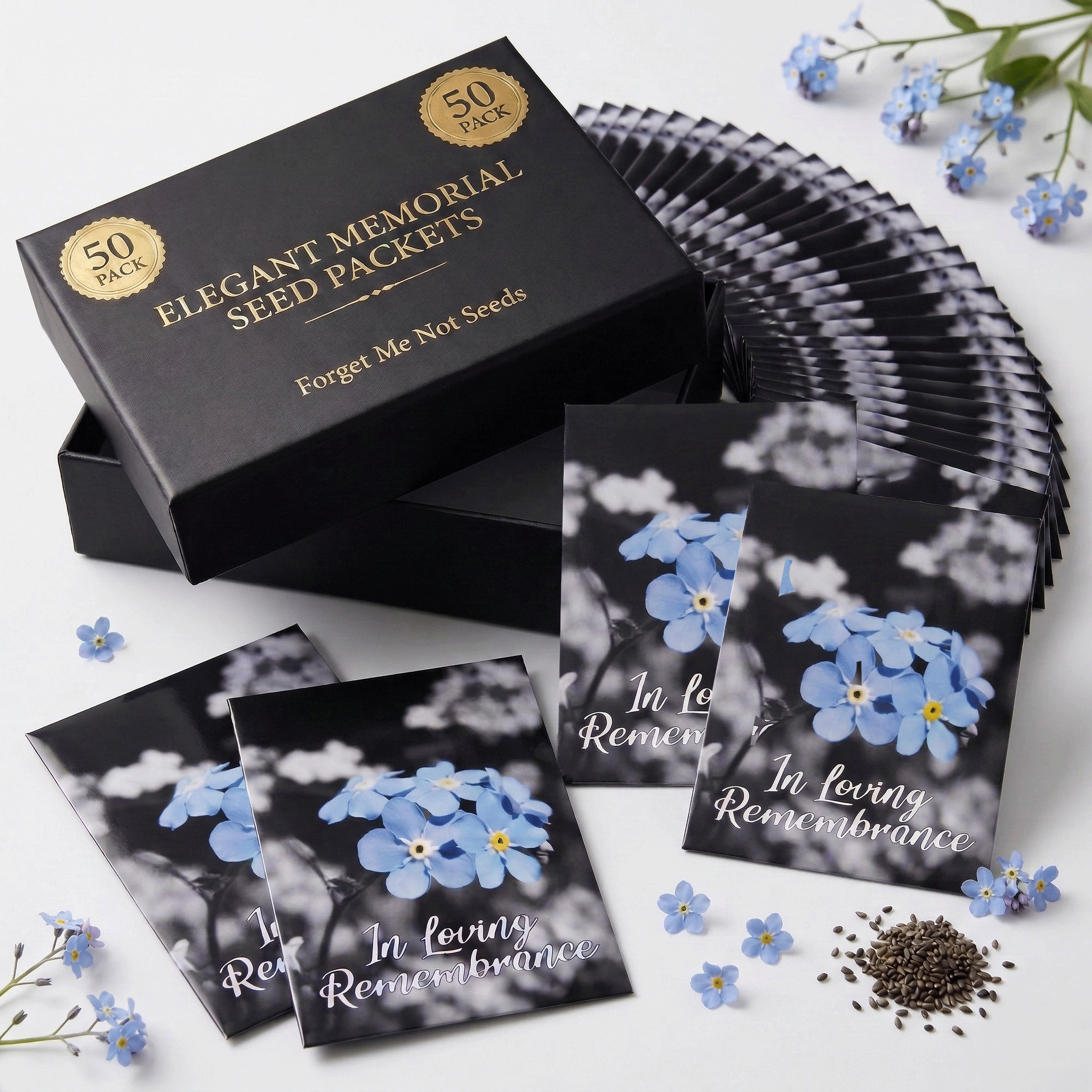 Forget-Me-Not Funeral Seed Packets