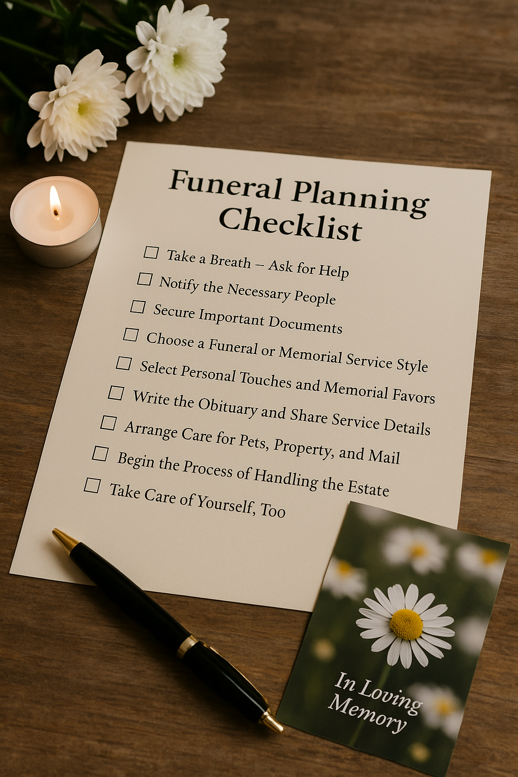 FUneral Planning checklist